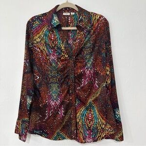 Cato Multicolor Women's Button Down Shirt